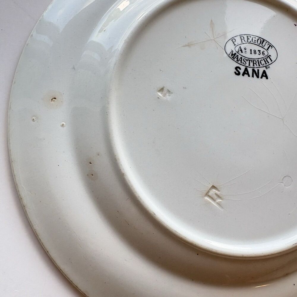 Set of 3 Antique Petrus Regout Maastricht "Sana" Plates – Dutch Transferware - Picture 11 of 16